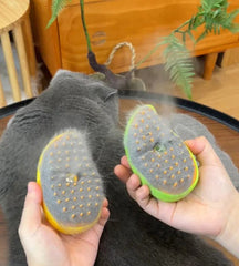 One-Click Pet Brush Spray โ Self Cleaning Anti-Flying Hair Comb